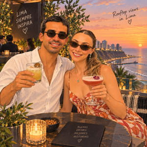 Rooftop Cocktails Overlooking the Pacific