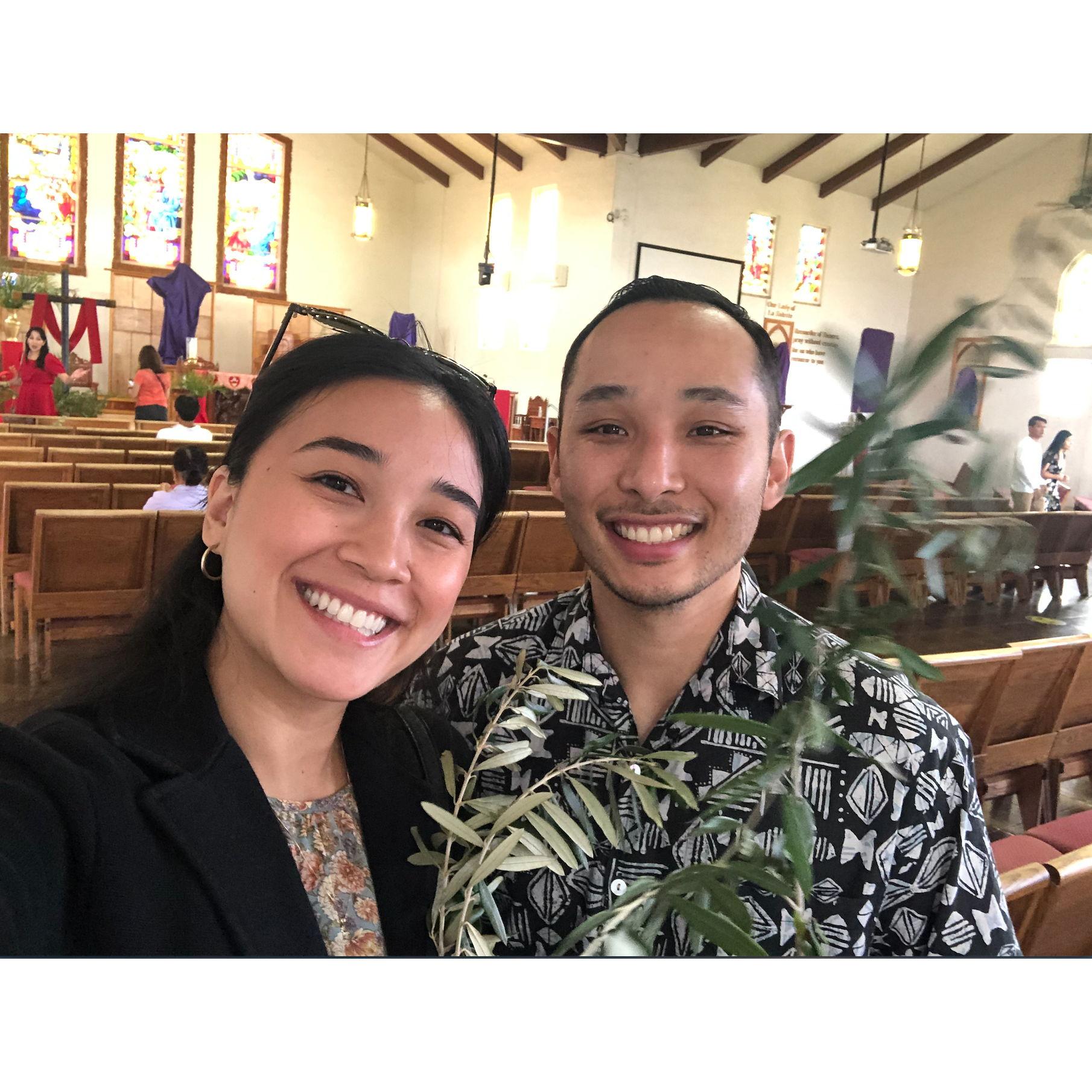 April 2023: Jessica flew to Maui and celebrated Palm Sunday with Ryan.