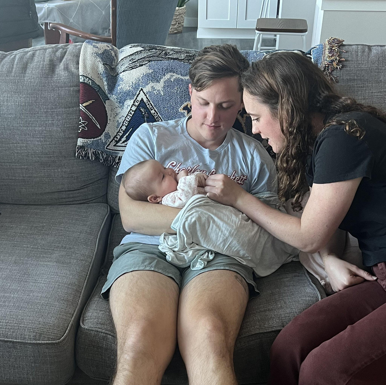 Meeting niece Hanna for the first time