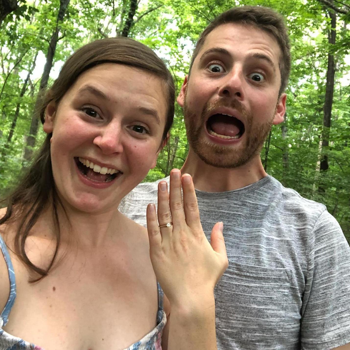 Right after he proposed in the JMU arboretum!