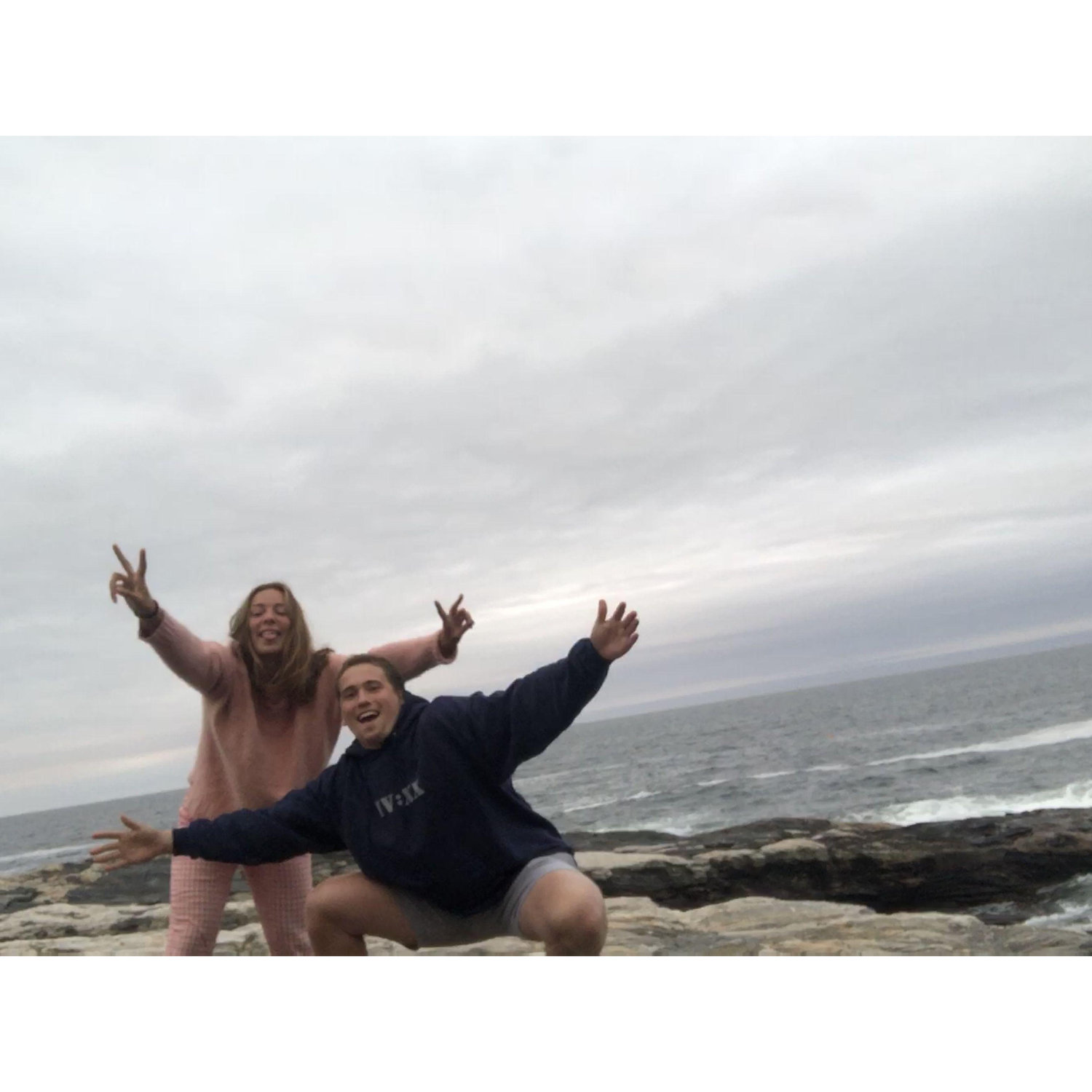 Playing in Pemaquid, Maine