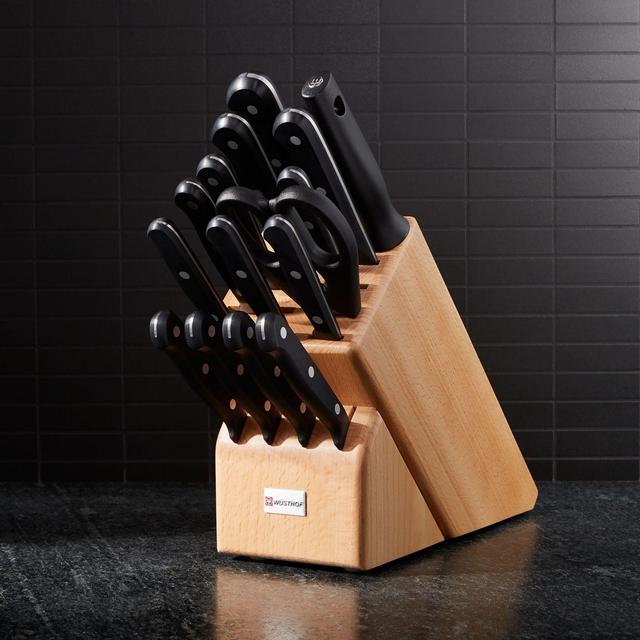 Wusthof ® Gourmet 16-Piece Natural Wood Knife Block Set