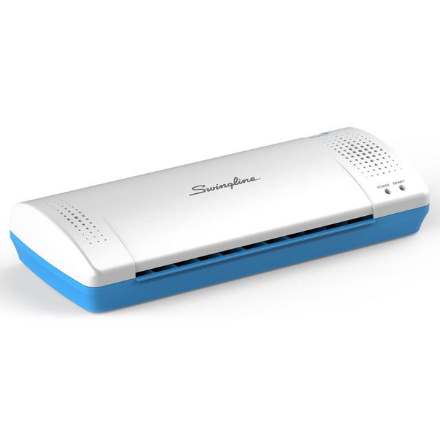 Swingline Laminator, Thermal, Inspire Plus Lamination Machine, 9" Max Width, Quick Warm-Up, Includes Laminating Pouches, White / Blue (1701863ECR)