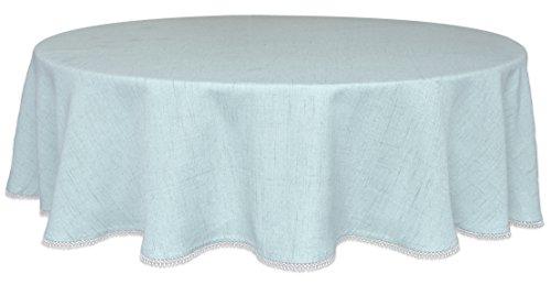 Lenox French Perle Solid 70" Round Tablecloth, Ice Blue