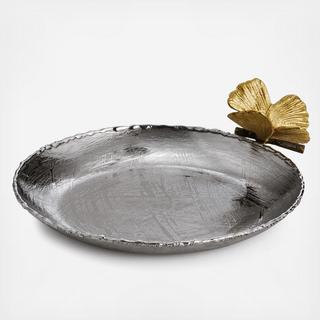 Butterfly Ginkgo Round Trinket Tray