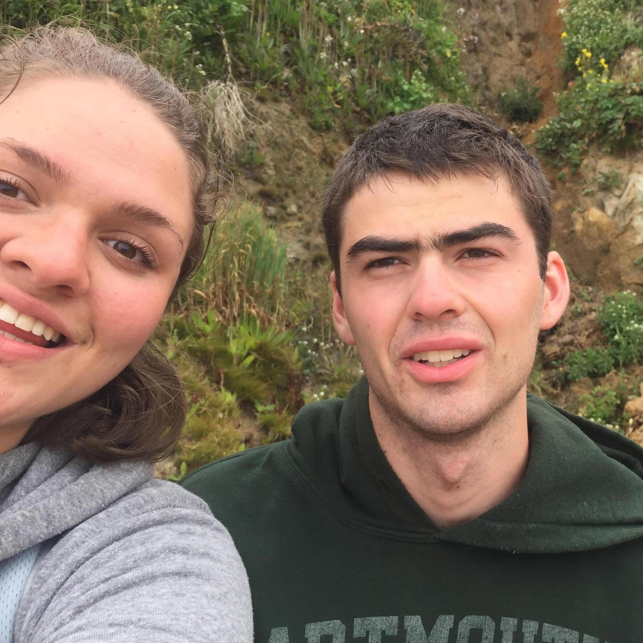 A selfie taken in Point Reyes, likely right after Lacey and I's Sophomore summer. One of our favorite places on the planet. Gorgeous seascape.