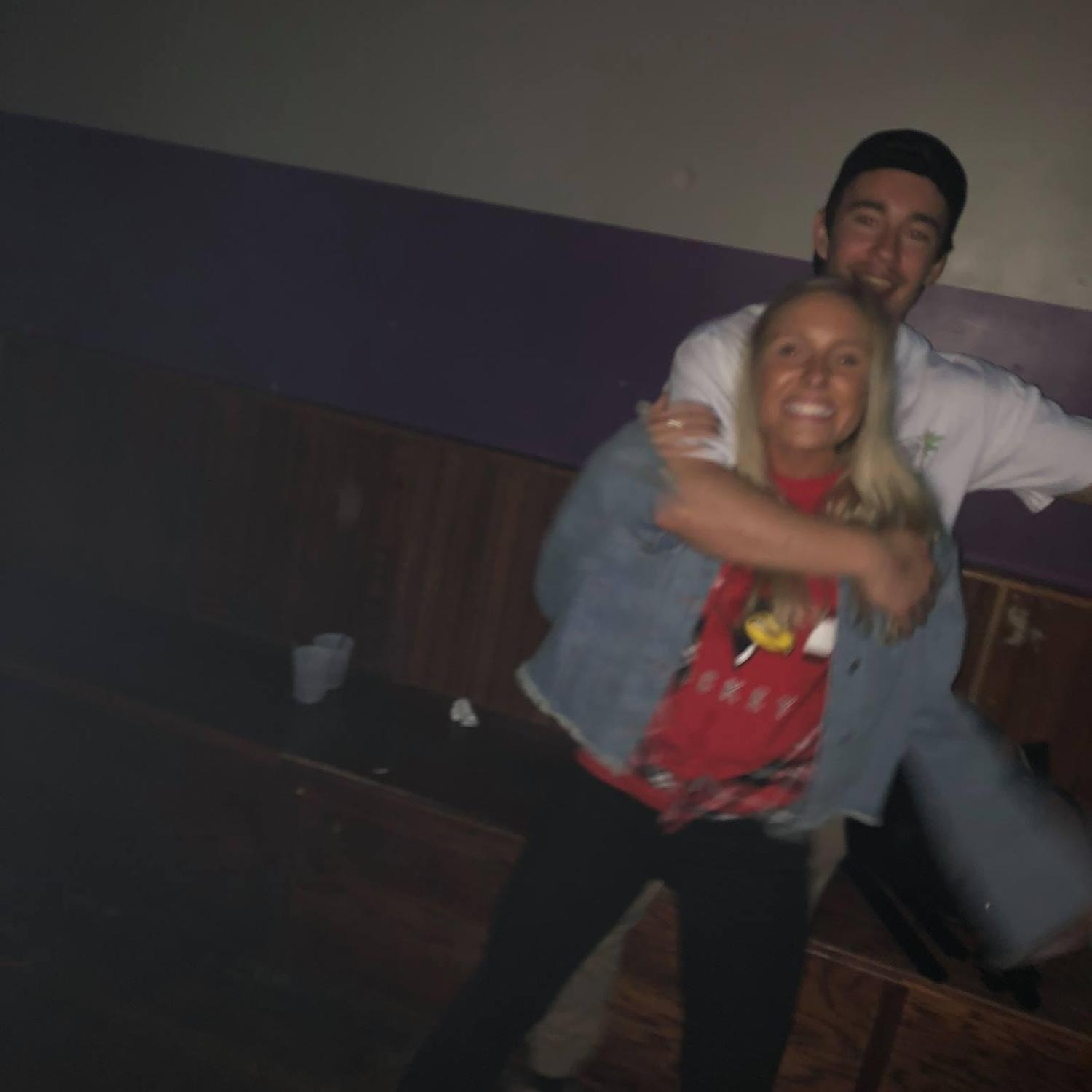 Our first ever photo together (2018), at our favorite bar at ISU, Daddio’s!
