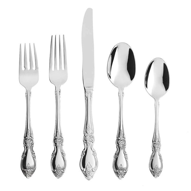 Oneida Louisiana 5-Piece Flatware Set, Service for 1,Silver