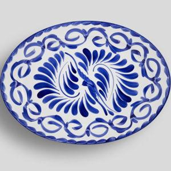 Puebla Porcelain Oval Serving Platter