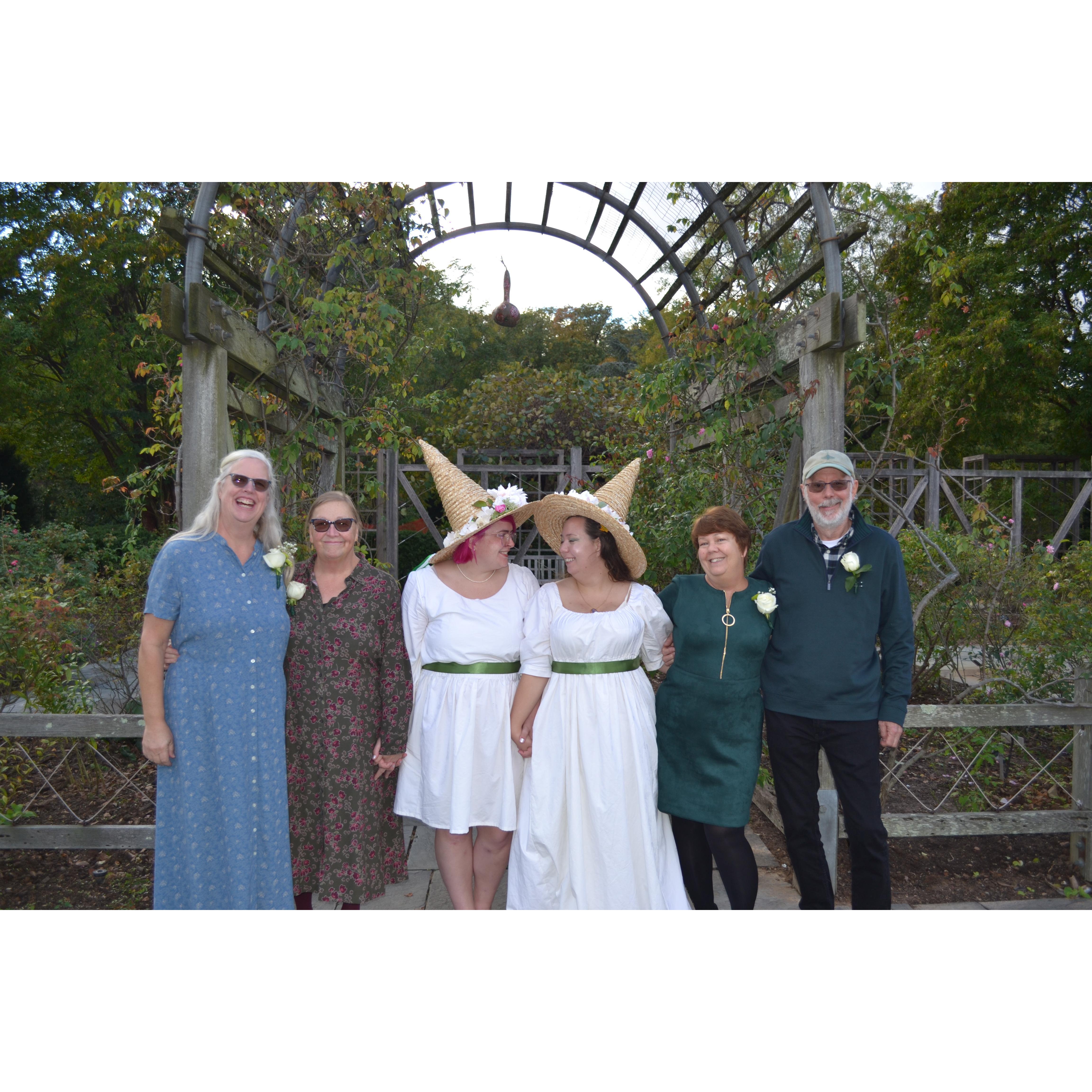 The brides and parents!