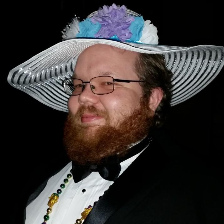 Sean being an absolute Southern Belle at our first Mardi Gras ball together in 2016