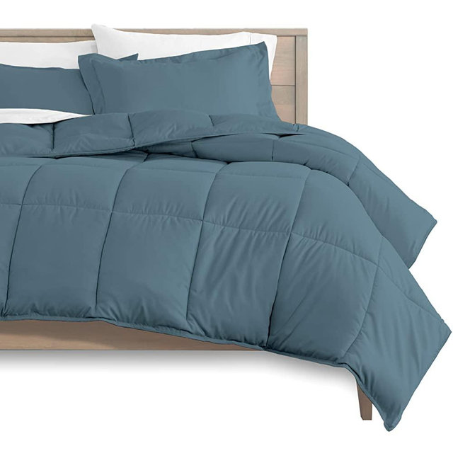 Bare Home Comforter Set - King/California King - Goose Down Alternative - Ultra-Soft - Premium 1800 Series - Hypoallergenic - All Season Breathable Warmth (King/Cal King, Coronet Blue)
