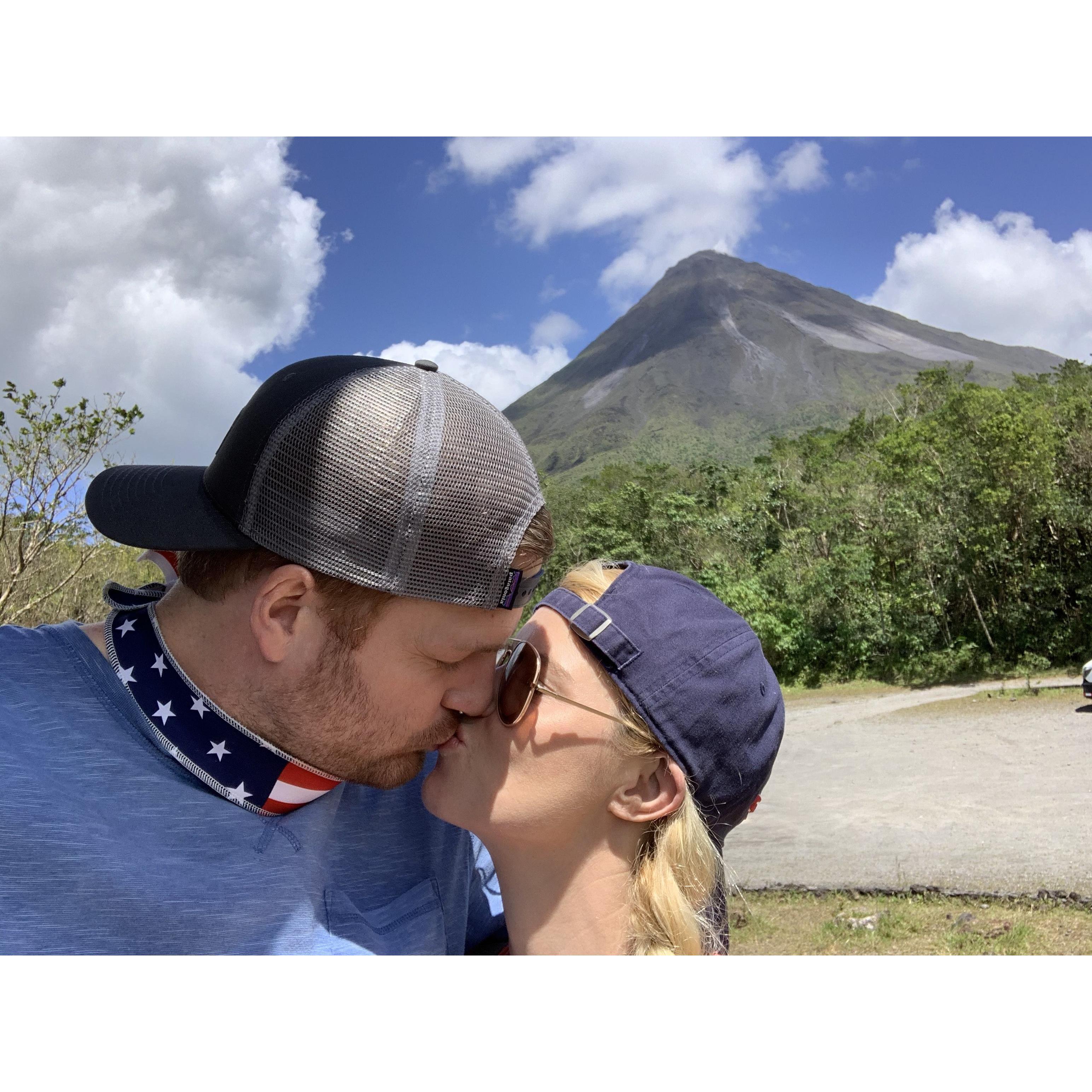 Hiking a volcano