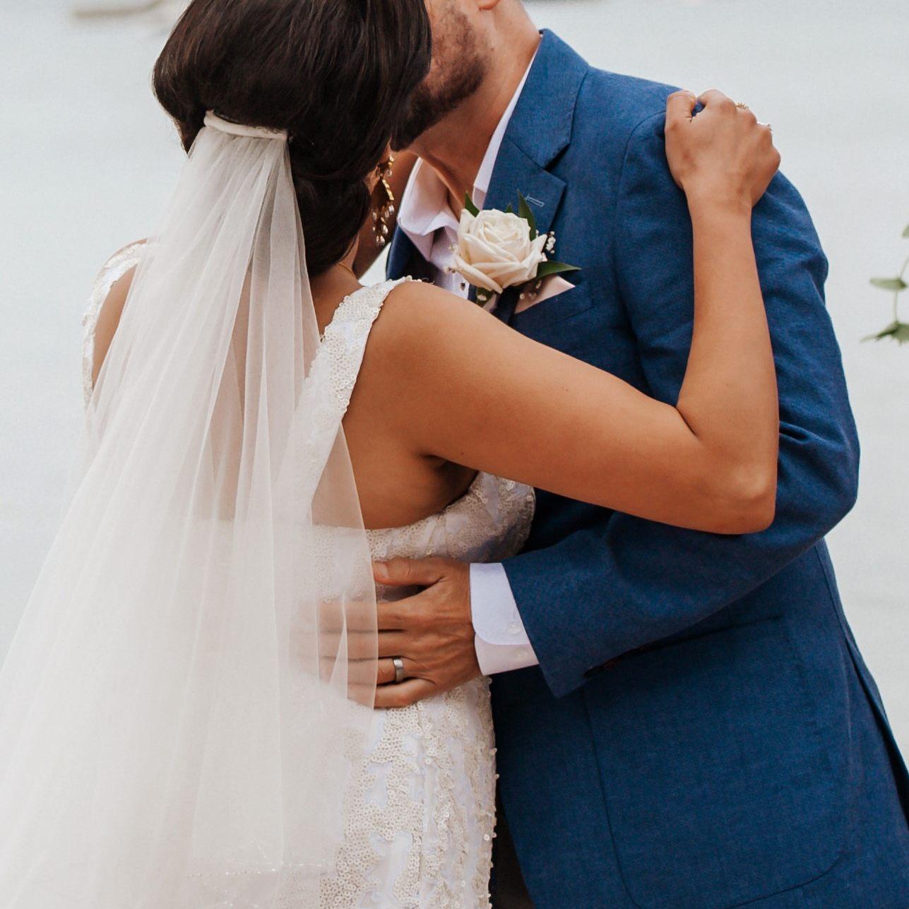 Our first kiss as Mr & Mrs