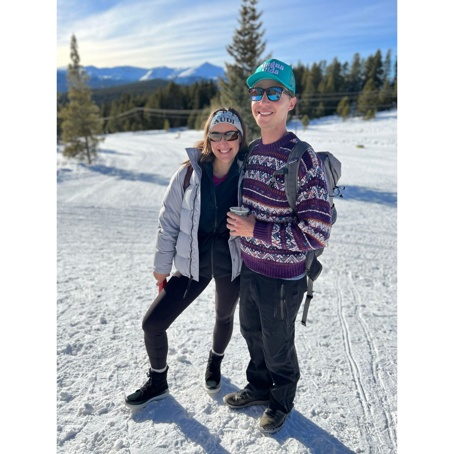 Skiing out to a friend's celebration in a yurt near Leadville CO, 2024