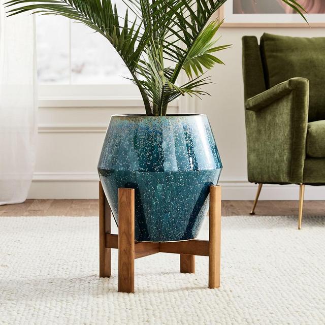 Ilya Floor Planter, Reactive Blue, Large