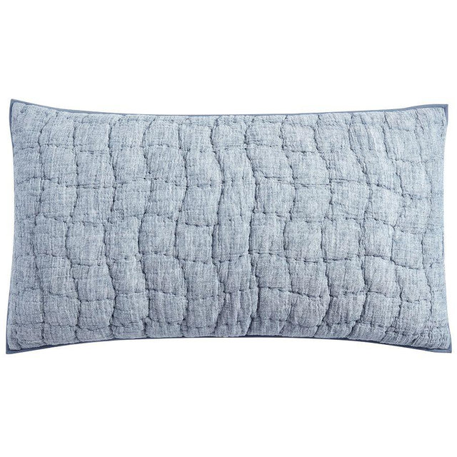 Cloud Quilted Sham, Steel Blue, King