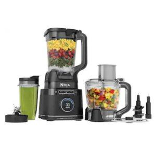 Ninja - Detect Kitchen System Power Blender + Food Processor Pro with 24-oz. To-Go Cup and BlendSense Technology - Black