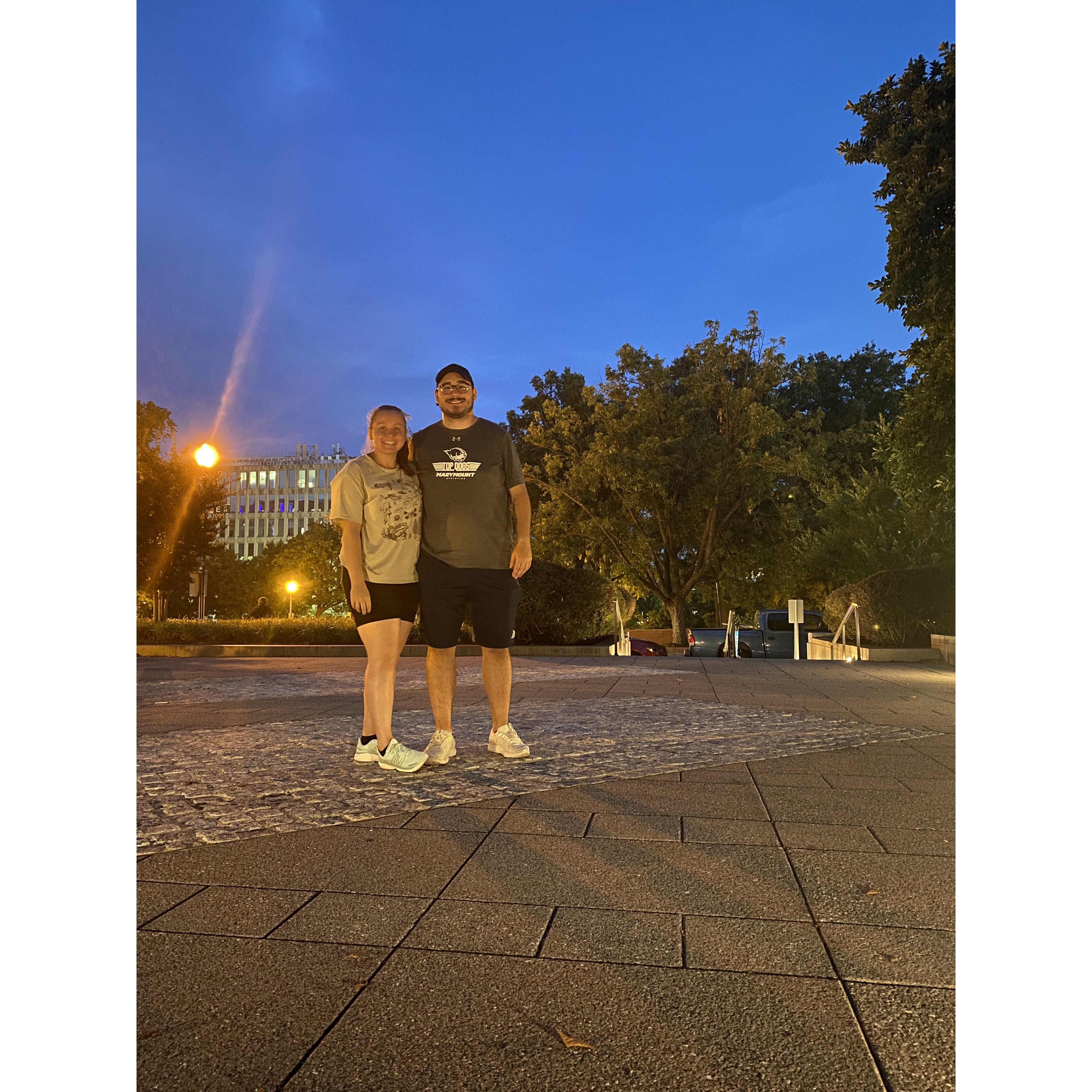 4th of July fireworks in the nations capital. We were in the middle of moving apartments but stopped to take a quick photo