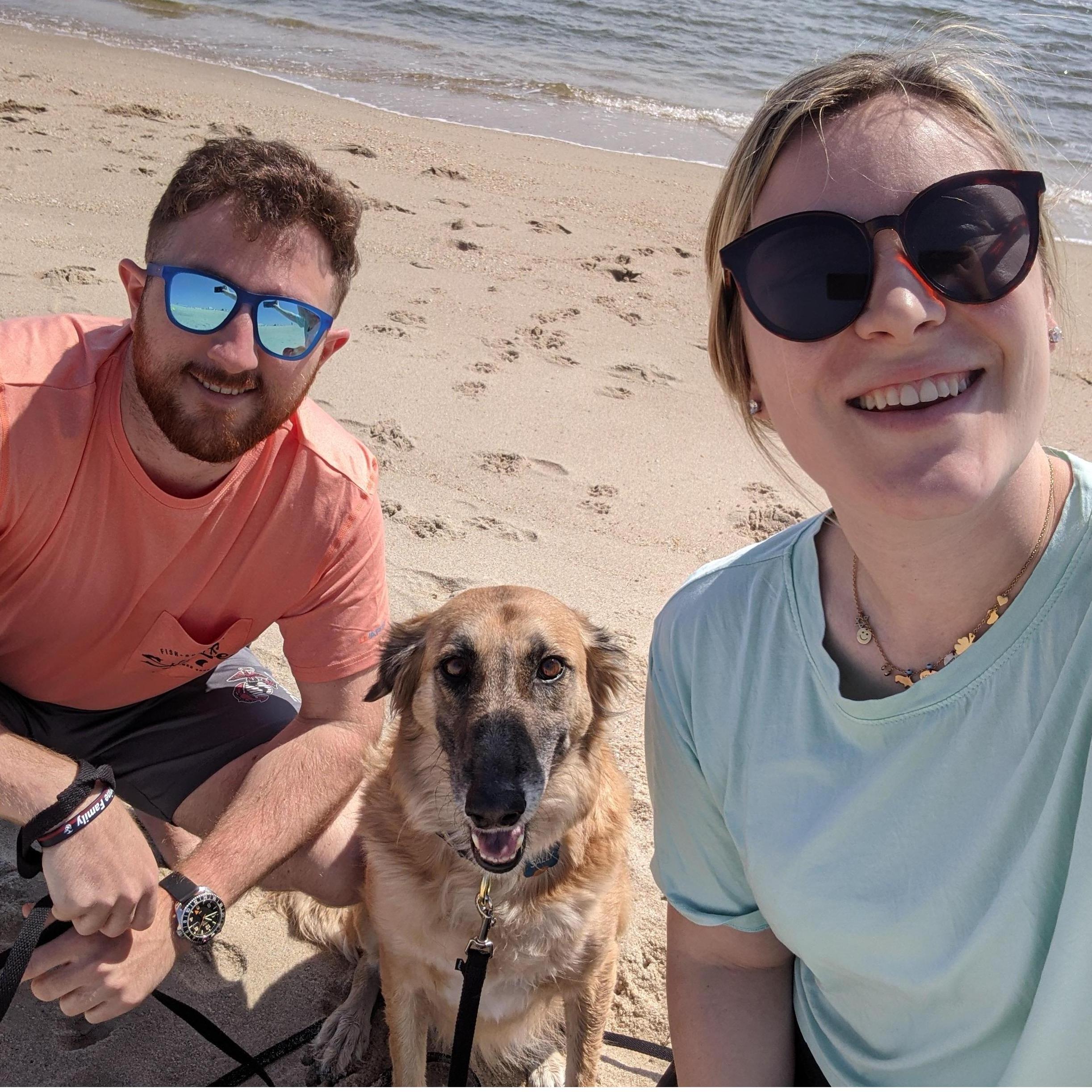 Sally's first trip to the beach