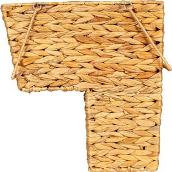 Handwoven Water Hyacinth Wicker Stair Basket