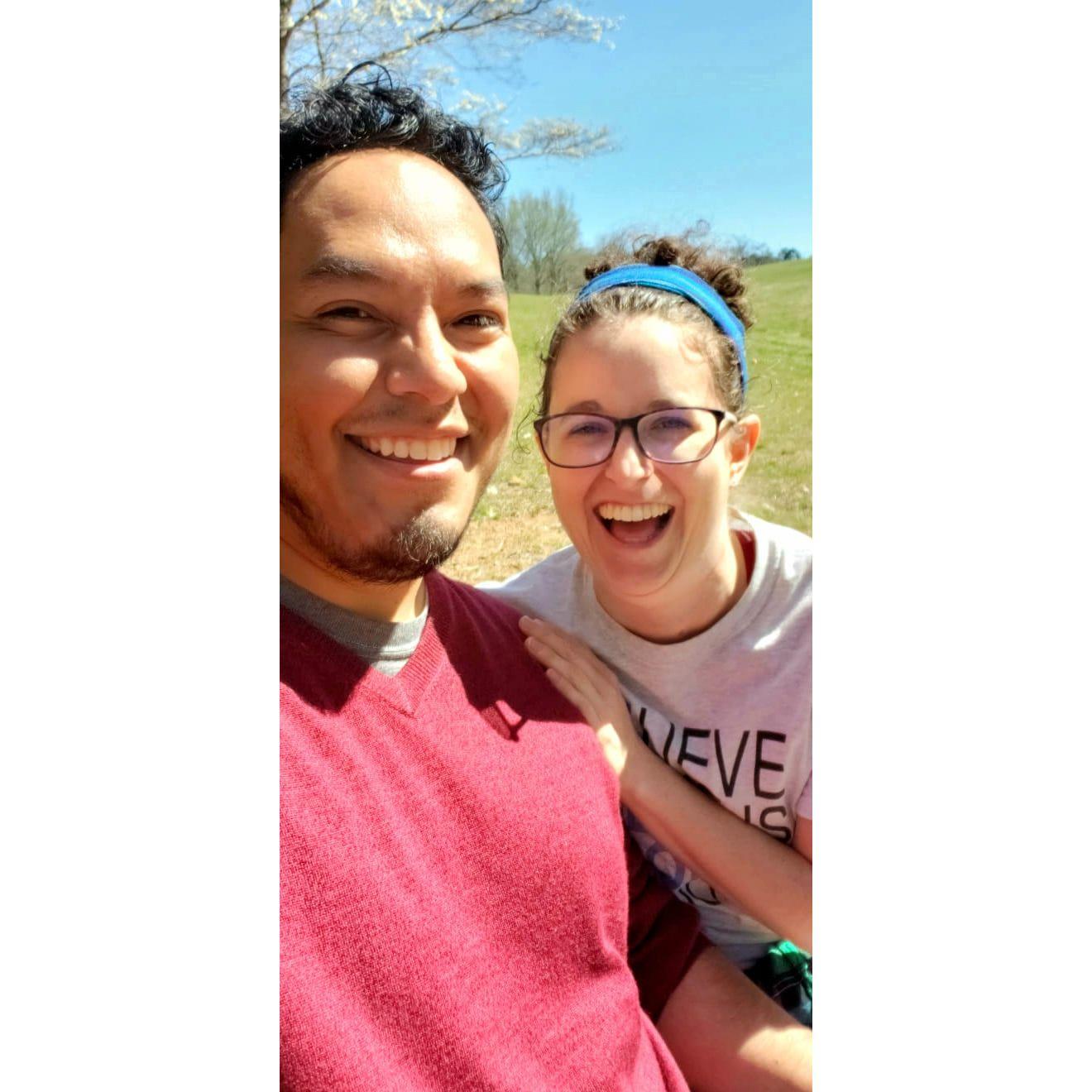 One of our favorite pastimes together is hiking and this is one those many hikes. (I love making her laugh. She has a great smile - Eli)