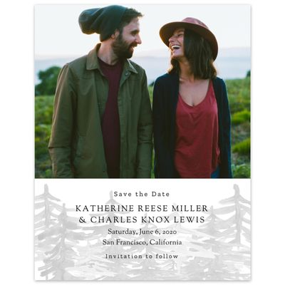 Smoke, Grey Wedding Digital Save the Date - Camden Fade