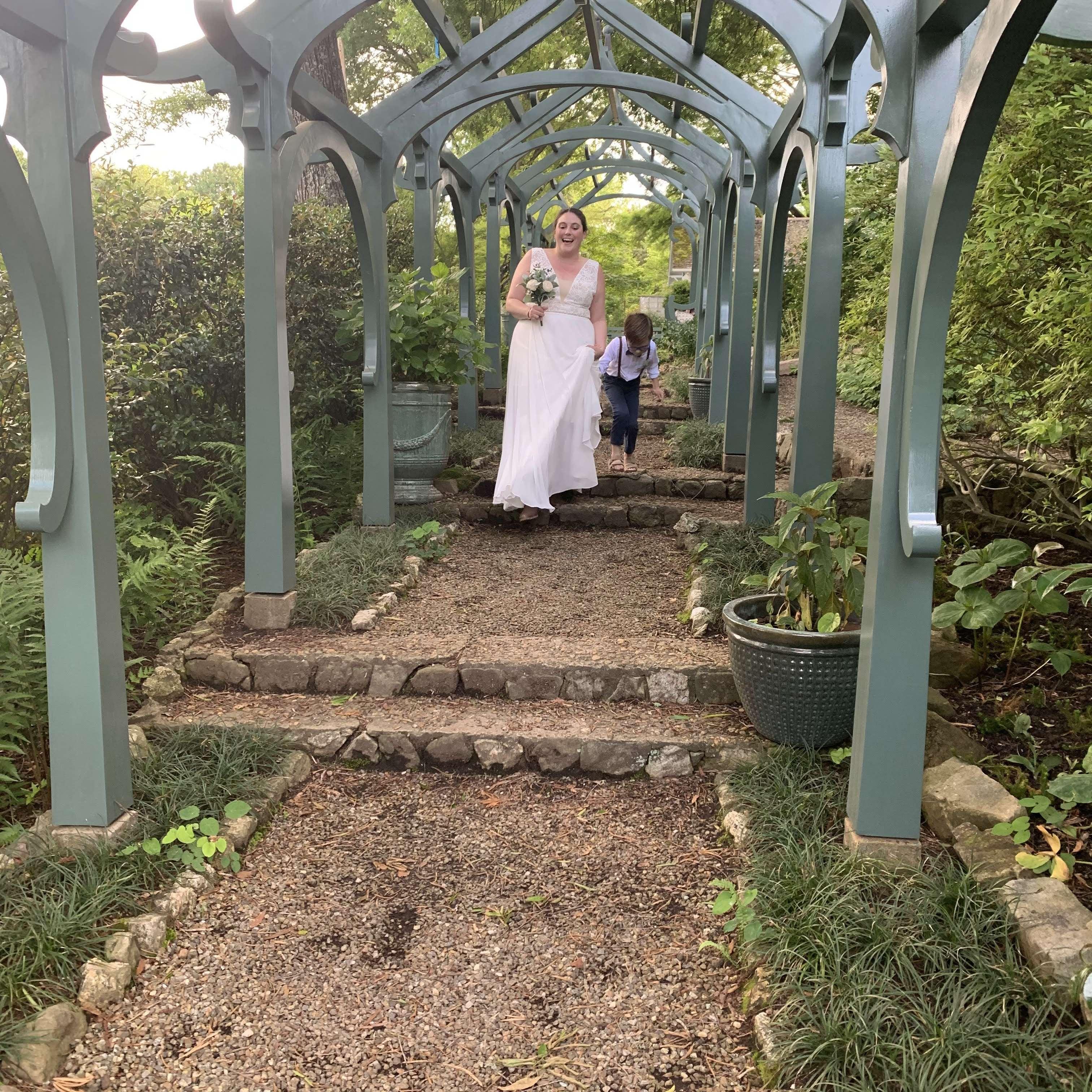 Jack walking Maddie down the aisle