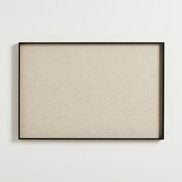 Linen Home Office Pinboard, Medium - Black