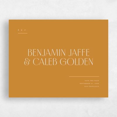 Ochre, Orange Wedding Save the Date - Mendoza Landscape
