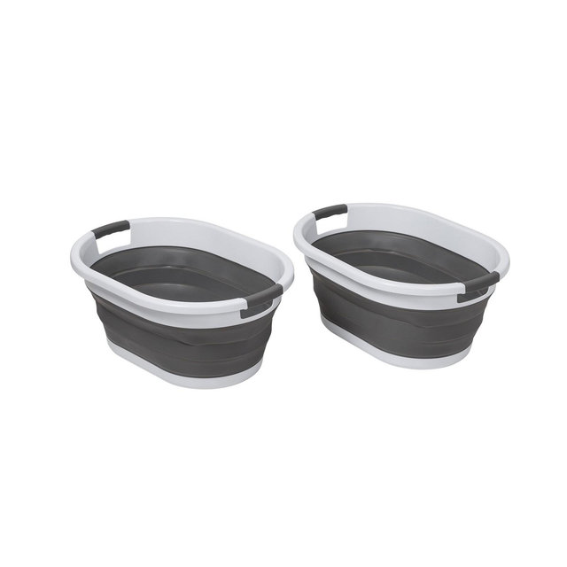 Collapsible Laundry Baskets with Bins, Set of 2