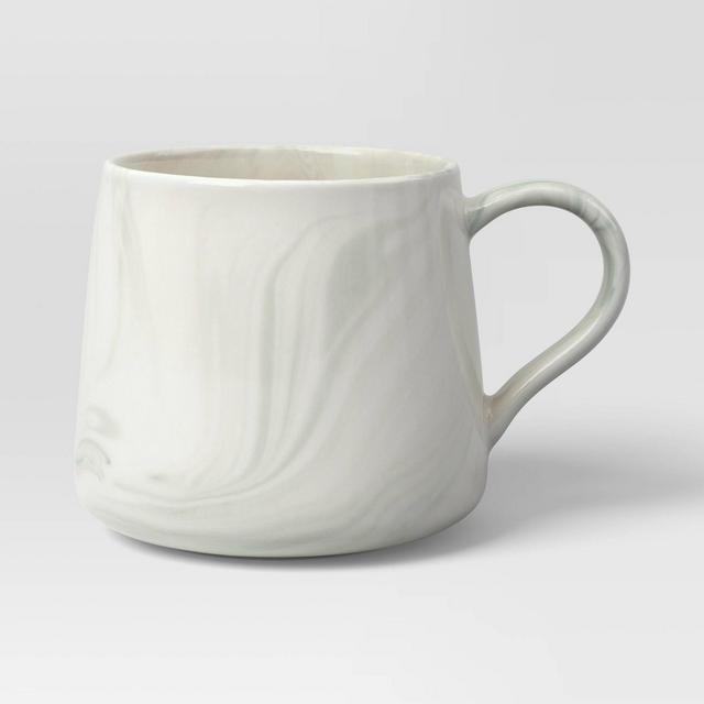 17.15oz Marble Glaze Mug Teal/Green - Threshold™