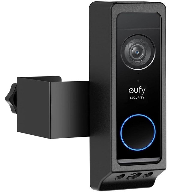 Anti-Theft Video Doorbell Mount for Eufy Doorbell E340/Wyze Duo Cam Doorbell, No-Drill Adjustable Mounting Bracket for Eufy E340, Apartment Door Camera Mount for Wyze Doorbell for Home Rentals Room