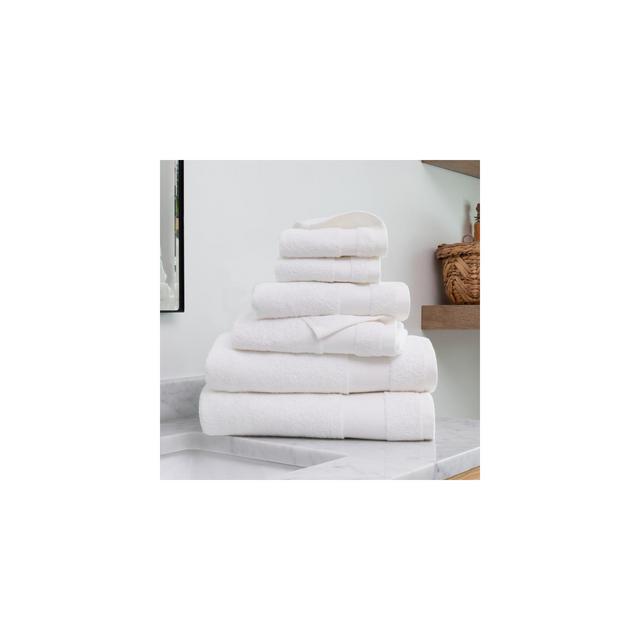 6 Piece Bath Towels Set, 100% Super Plush Premium Cotton - Becky