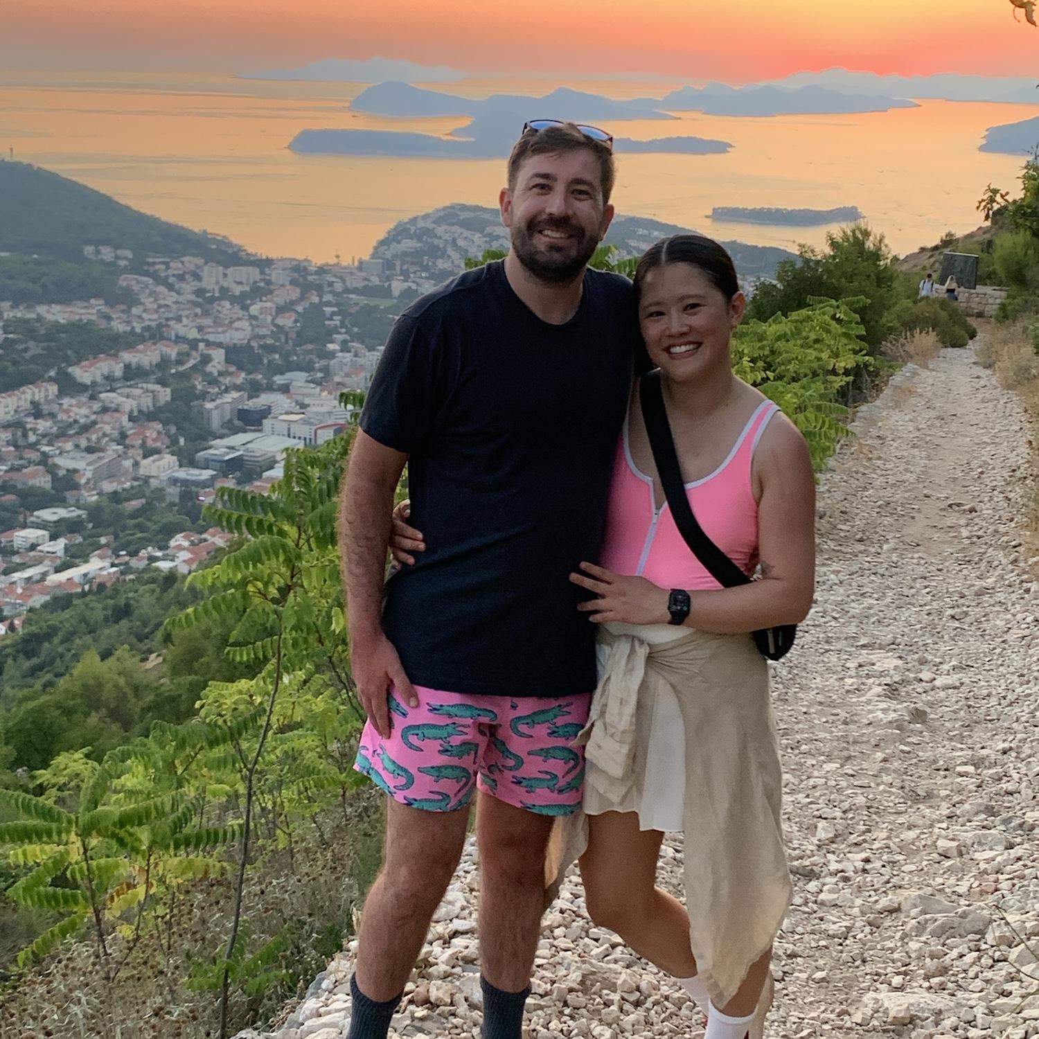 Mid hike in Dubrovnik, Croatia 🥵