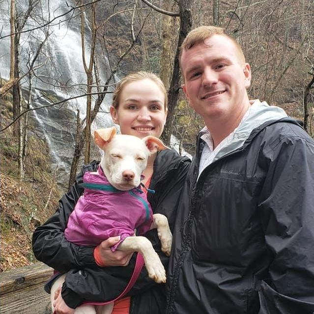 Our first dog Marbella Rose. Back at Amicalola Falls