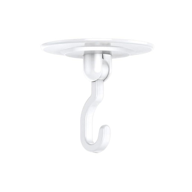 Adhesive Hooks Hanging Ceiling & Wall: Heavy Duty Damage-Free No-Drill Removable Self-Stick Wall Hook 12Pack White Hanger Plants Lights Bags Towels Clothes for Doors Cabinets Showers Bathrooms
