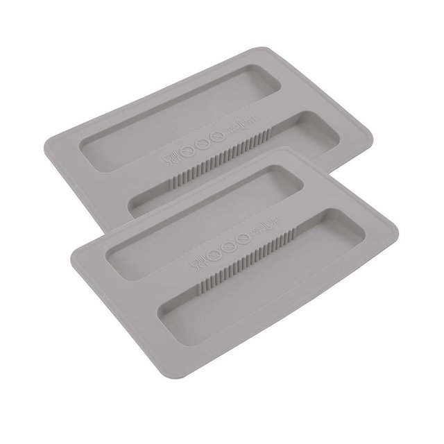 2 Pack Toaster Cover 2 Slice Toaster Cover Silicone Toaster Lid Bread Machine Cover Bread Maker Accessories (Grey)