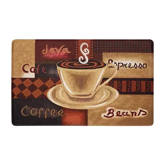 Achim Anti Fatigue Coffee Rectangular Indoor Kitchen Mat