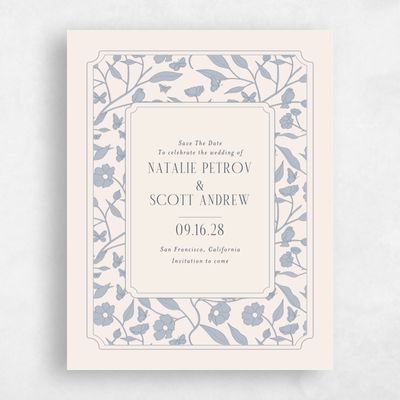 Dusty Blue Wedding Save the Date - Isabeau Portrait