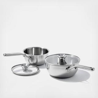 Mira Tri-Ply Covered Chef's Pan Set, 4-Piece