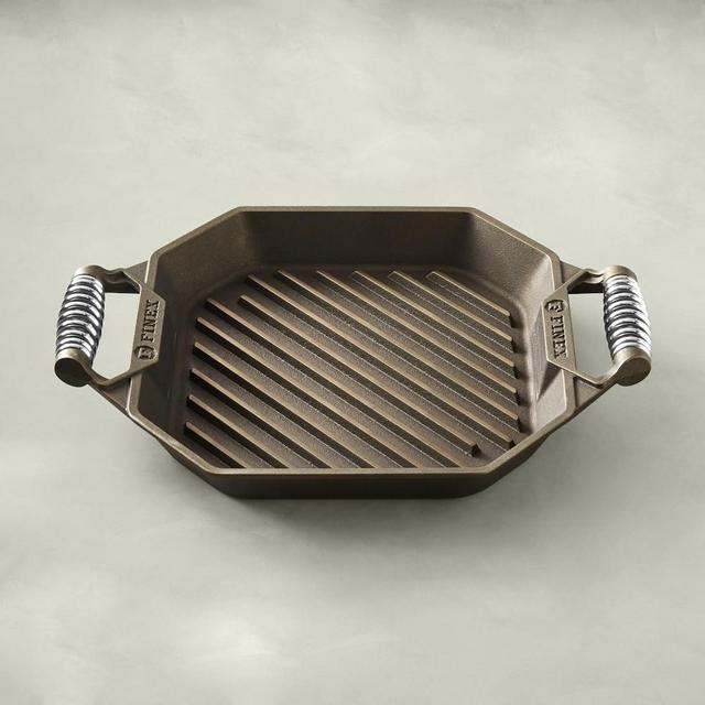 FINEX Seasoned Cast Iron Double-Handled Grill Pan, 12"