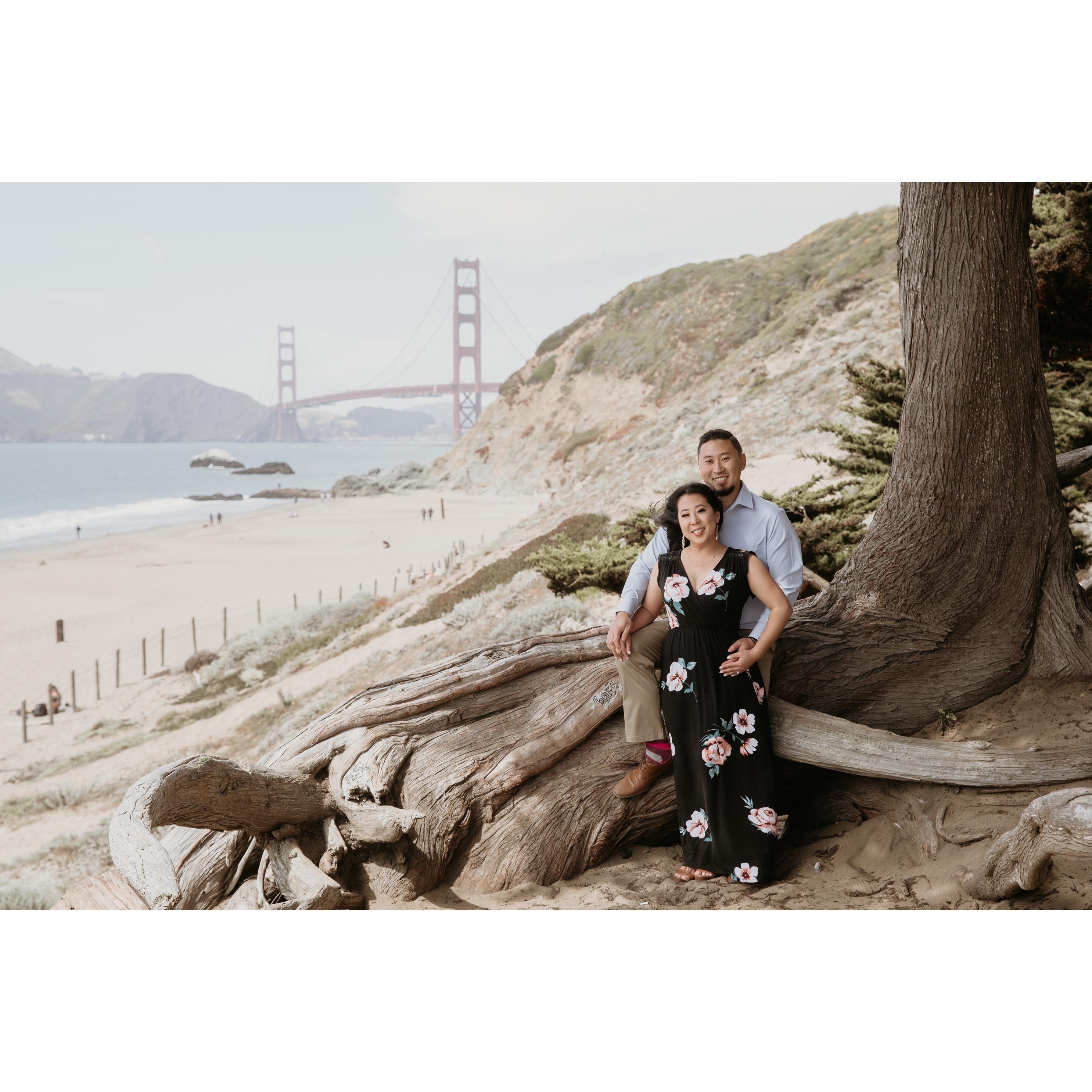 Our SF engagement shoot at Baker Beach