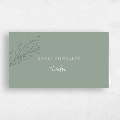 Sage, Green Wedding Place Card - Pistoia