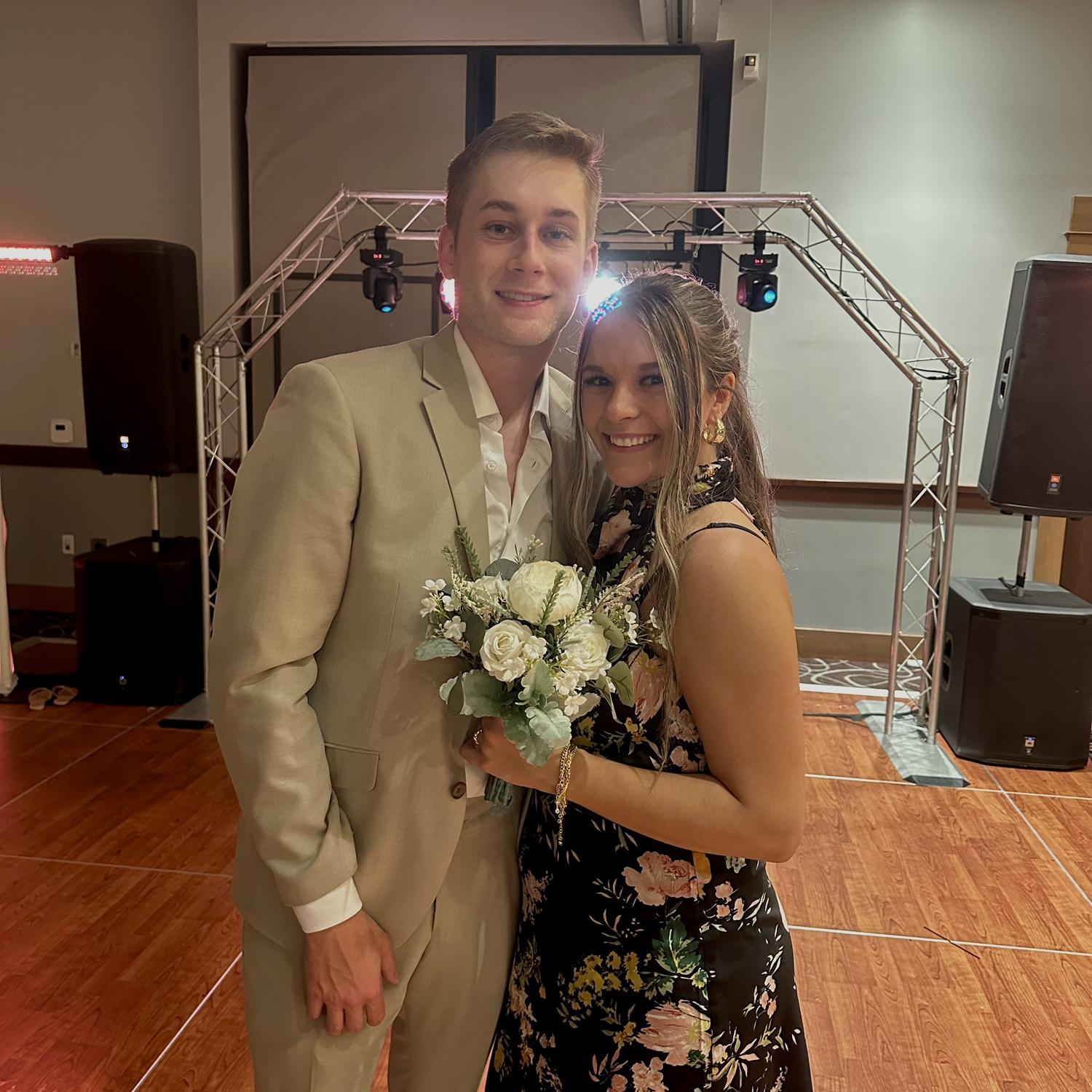 Celebrated our dear friends Tyler & Jessica, caught the bouquet (fair and square!) at this wedding, got engaged 8 months later. Thanks for the lovely bouquet - T.S. Love yall!