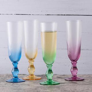 Swirl Champagne Flute, Set of 4