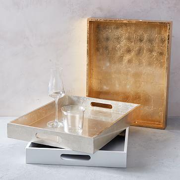 Lacquer Wood Tray- Gold