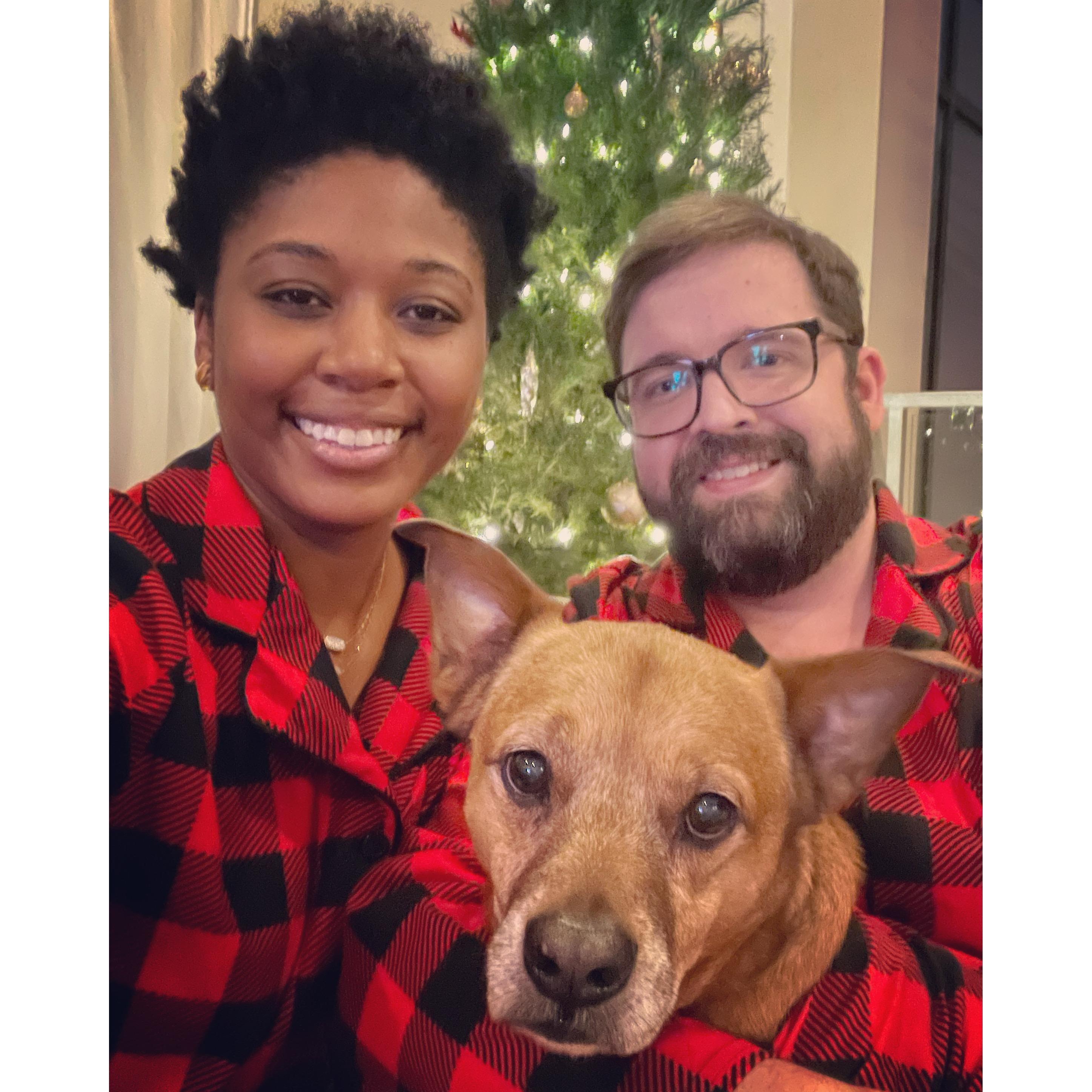 We celebrated Christmas 2021 with matching pajamas.