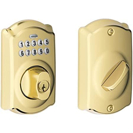 Honeywell Safes & Door Locks - 8712009 Electronic Entry Deadbolt with Keypad, Polished Brass