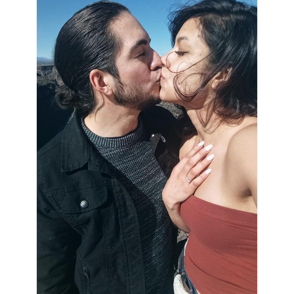The day he purposed. He took me on a trip to New Mexico! It with a beautiful view. I was so emotional.